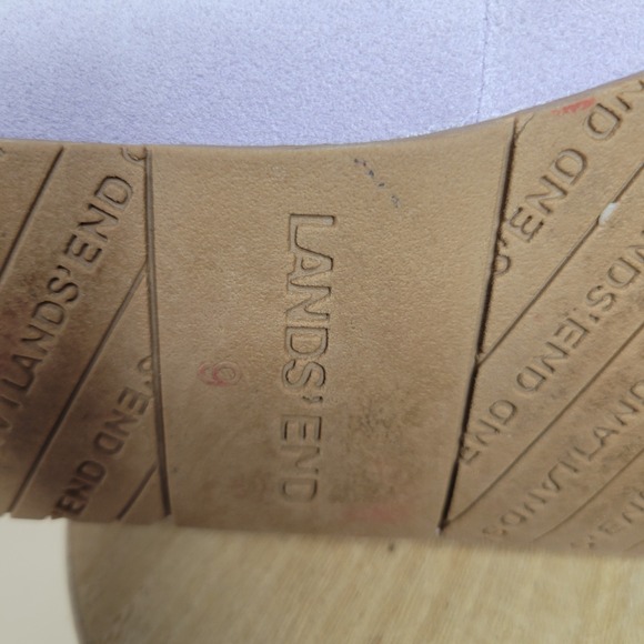 Lands End Womens Moccasin Slippers Lavender Suede Fuzzy Lined Size 9 - Picture 11 of 11